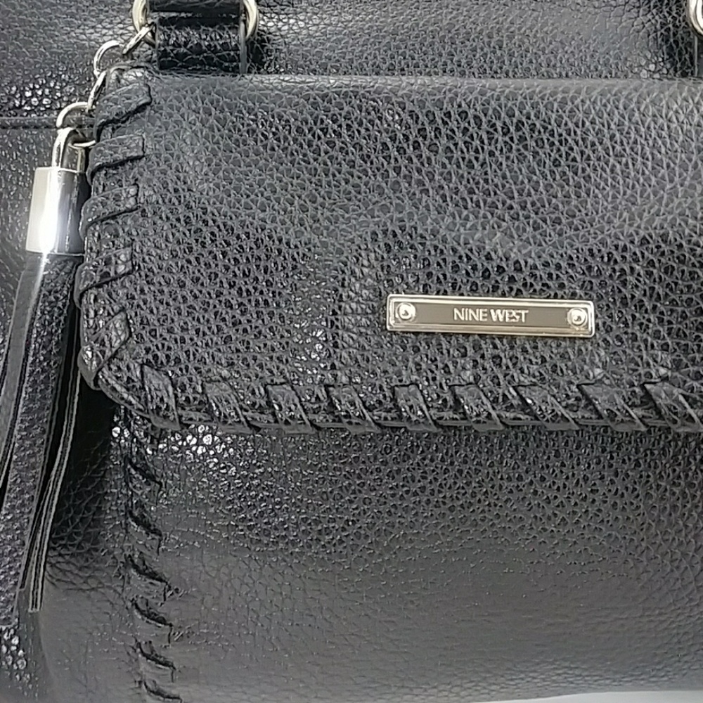 Vegan Pebbled Leather Satchel by Nine West - Picture 2 of 6